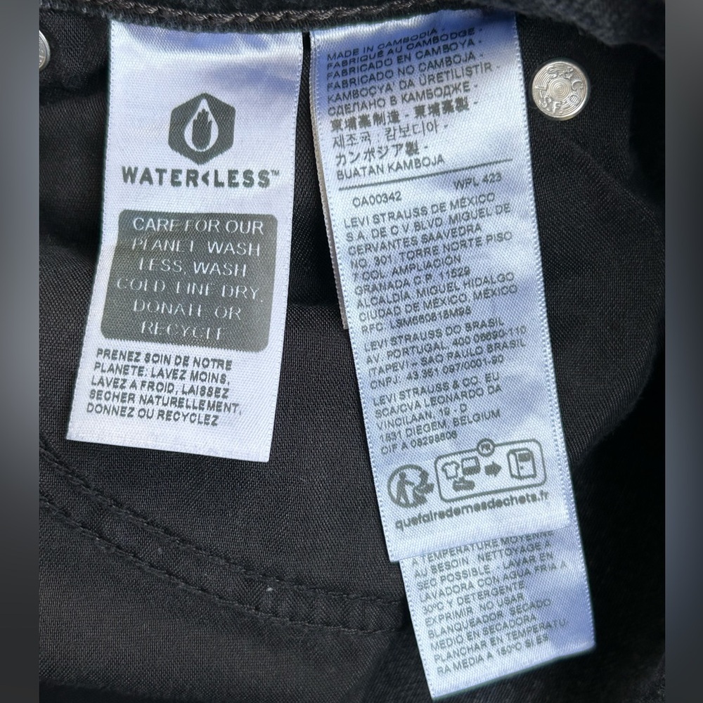 Levi's Charcoal Slim Straight Jeans - Picture 6 of 14